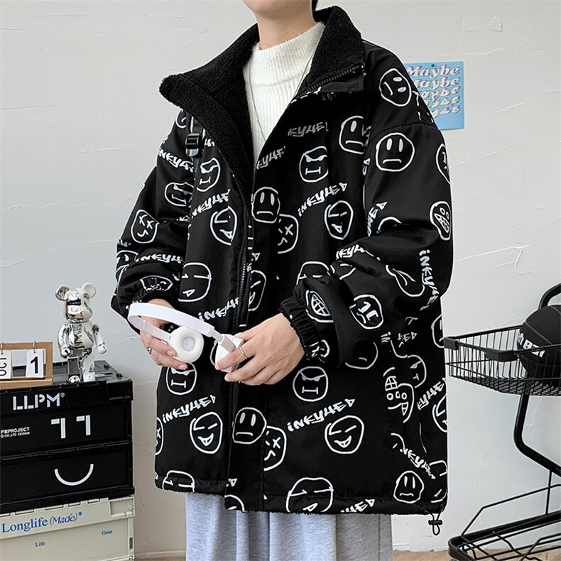 冬季加绒加厚羊羔绒双面穿保暖外套棉衣百搭男MY101P105控价138,男装棉衣,电商A086