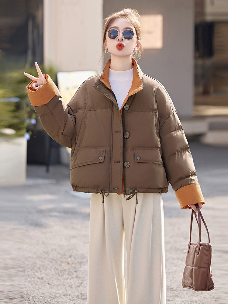 2024年新款时尚高端洋气小个子面包服宽松外套,女装羽绒服,曼慕纤衣
