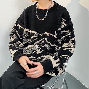 圆领毛衣男秋冬季潮牌长袖打底衫休闲内搭毛线衣针织衫MY050-P60图片