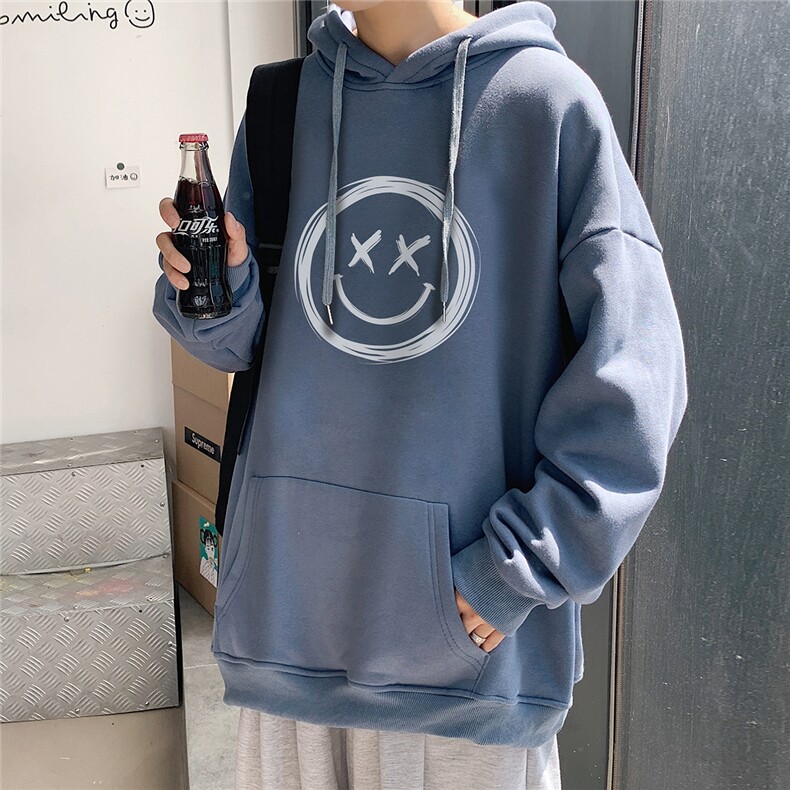 港风日系中性情侣大码休闲运动连帽印花卫衣男外套WY7265P30控48,男装卫衣,星座227-7