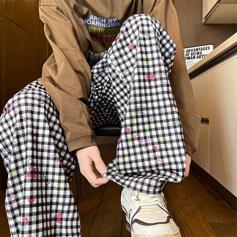 现货ZK7962-特P33控68小众高品质复古休闲裤男女同款直筒大码,男装休闲裤,电商A059
