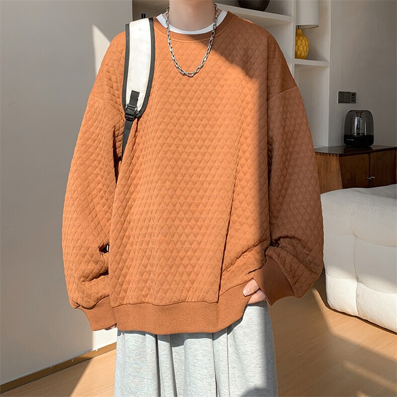 卫衣男春季新款港风宽松提花圆领套头长袖上衣WY8021-特P35,男装卫衣,星座214-3