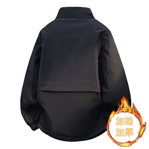 秋冬加棉加厚大码工装外套男士帅气立领夹克时尚棉服ZY802-P65图片