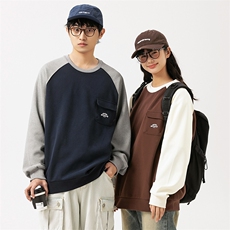 2026春季新款男装日系潮牌宽松拼色卫衣开衫休闲外套WY572-F76，女装短外套，电商A101（原外27）