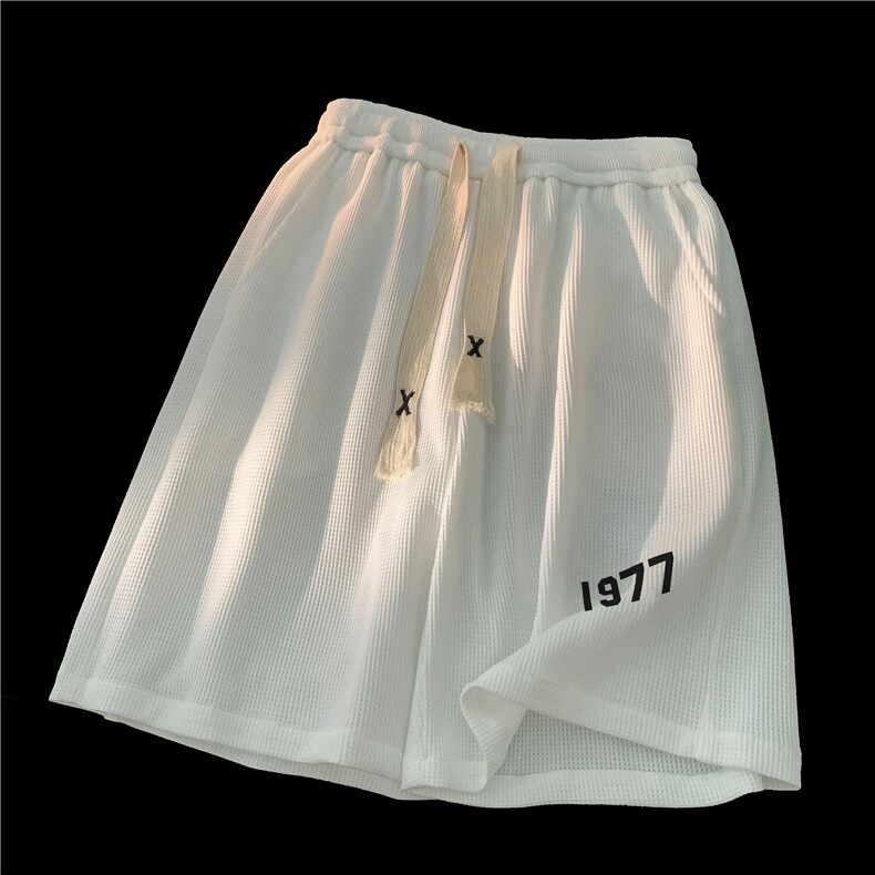 夏季1977印花华夫格短裤大码XZ604-DK603-P25控38,男装牛仔裤,星座604