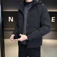 标50绒店主风新款男士连帽可拆卸羽绒服短款外套B338-808-P185，男装羽绒服，电商B338