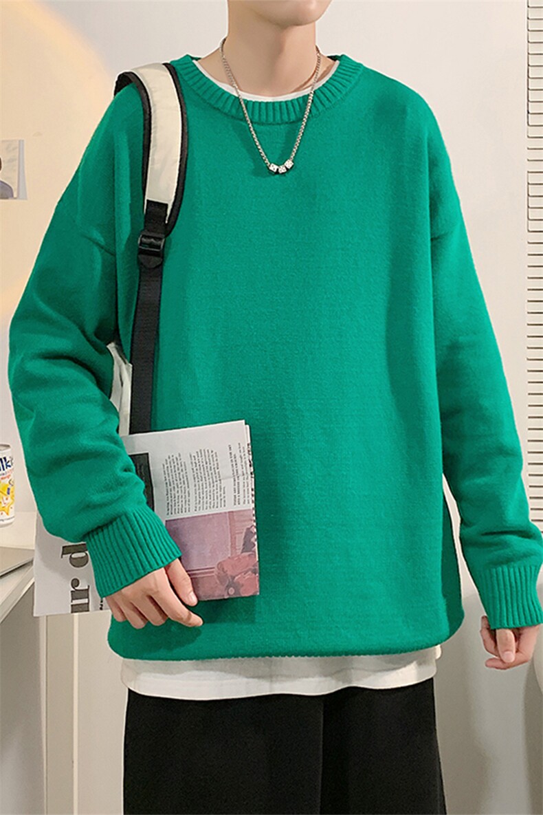 主推现货毛衣男圆领纯色休闲量大有差价A161-2-M001-P35,男装针织衫/毛衣,电商A161-2