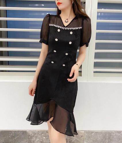 现货重工艺鱼尾连衣裙，女装连衣裙，艾蔚儿