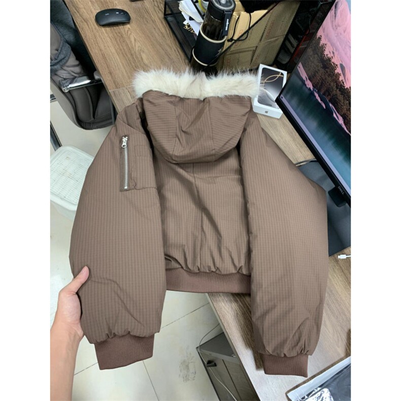 【有货】HY773LL-特P102美拉德咖棕色棉服外套男高级感加棉夹克,男装夹克,星座1007（原301D）