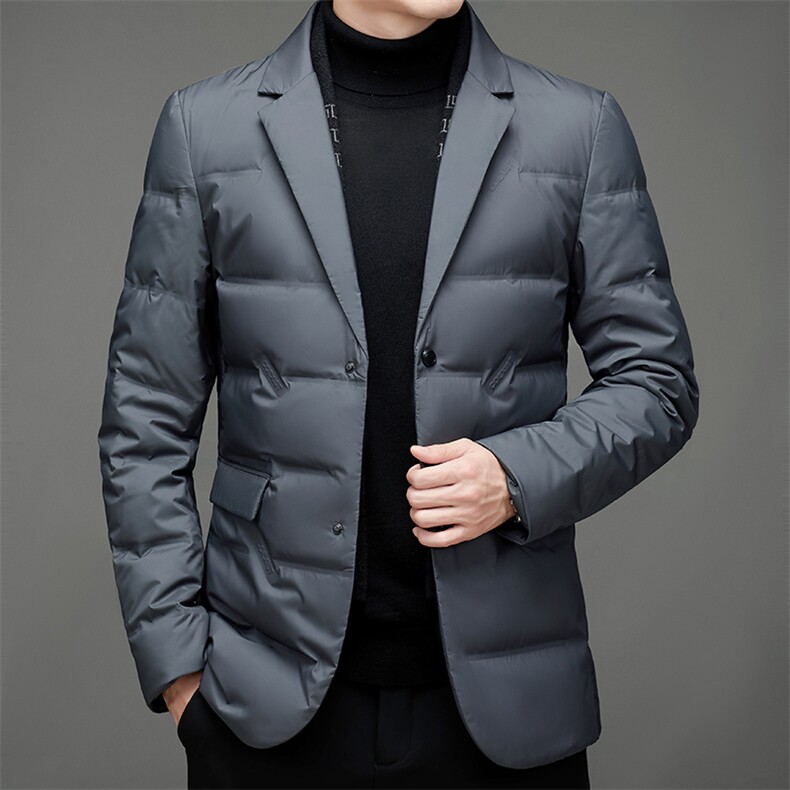 BAMJ-6037钱塘2020-2中年男士秋冬季厚款羽绒服休闲简约外套P173,男装羽绒服,钱塘207-2