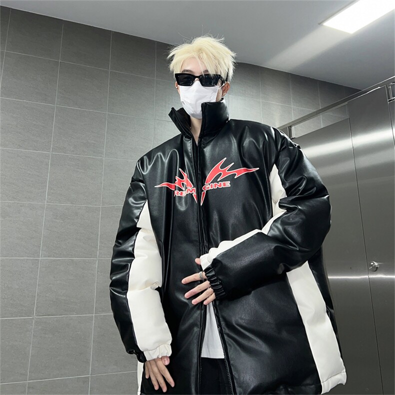 皮棉服冬季宽松港风棉衣立领冬装棉袄外套男MY2412-特100控168,男装棉衣,电商B370