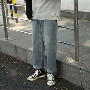 牛仔裤男直筒宽松潮牌港风百搭休闲裤子阔腿秋痞帅K70-p35加绒45图片