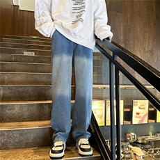 K1222-p35-控58oversizecleanfit牛仔裤褶皱直筒裤老爹裤长裤，男装牛仔裤，星座103A-1