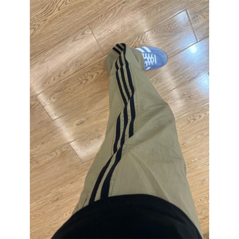 【有货】三条杠裤子男山系户外宽松直筒侧边条纹休闲裤BN02HH-P45,男装休闲裤,星座1007（原301D）