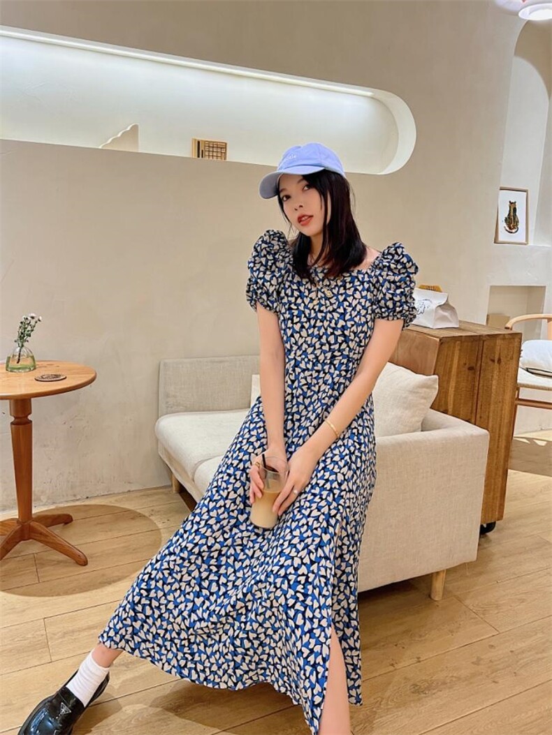 欧货同款新花色侧开叉长裙，其它，玩美