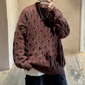 ！条纹毛衣男士加厚麻花线衣男针织衫男XH05-P60图片