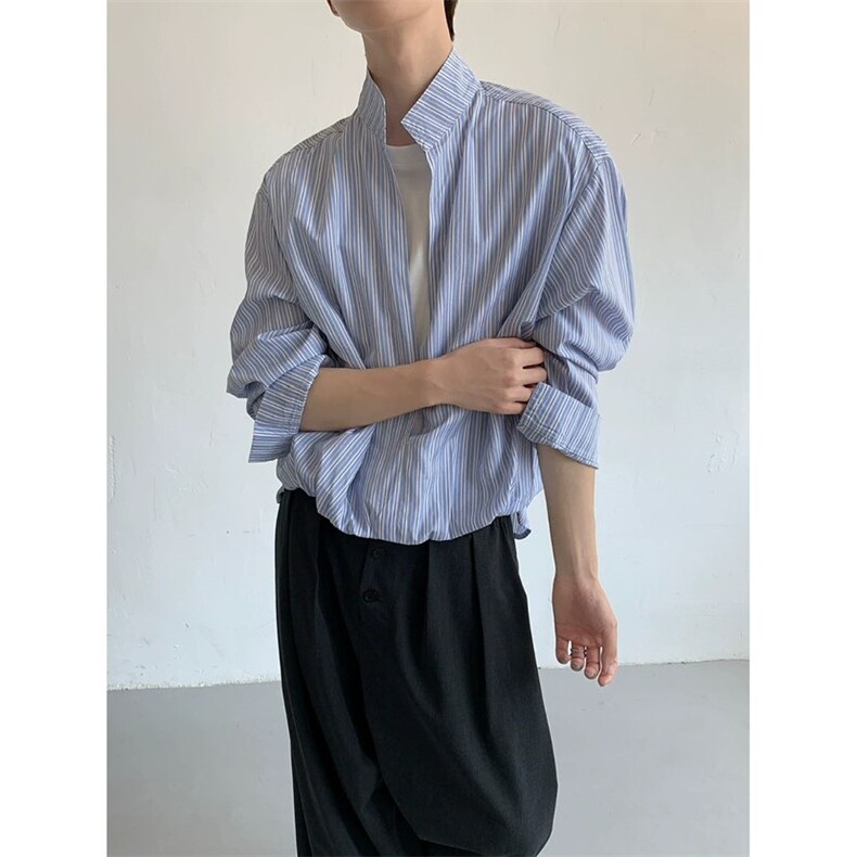 高质量痞帅假两件衬衫ZC0132-特批48,男装衬衫,星座313A(原308A-2)