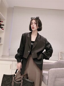 拼色西装外套ＭL图片