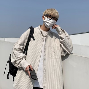 春夏季新款衬衫潮流慵懒男方领宽松型衬衫JMC02P34图片