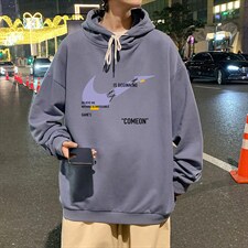 WY2259-P35纯棉连帽卫衣男大码运动帽衫宽松薄外套男，男装卫衣，电商A040
