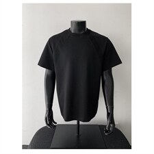 抖音得物高品质二开270G重磅美式高街曼巴棉螺纹拼接短袖T恤，男装T恤，电商A486