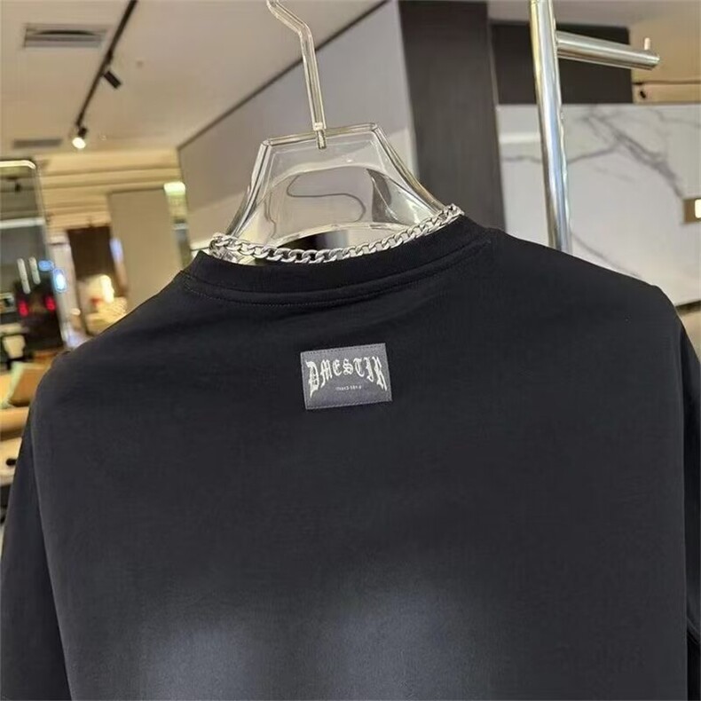 M426-P40简欧烫钻渐变色宽松短袖t恤男春季时尚百搭休闲品质潮衣,男装T恤,星座617A-1（原B318A）