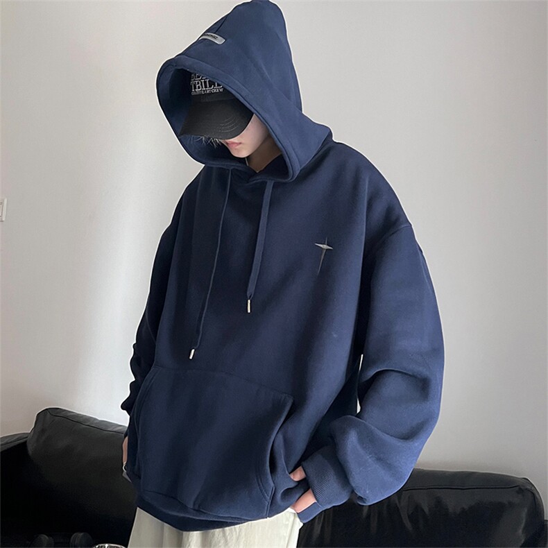 QC5189-TP45控价58秋季套头外套男学生港风新款刺绣连帽卫衣,男装卫衣,电商A102-1