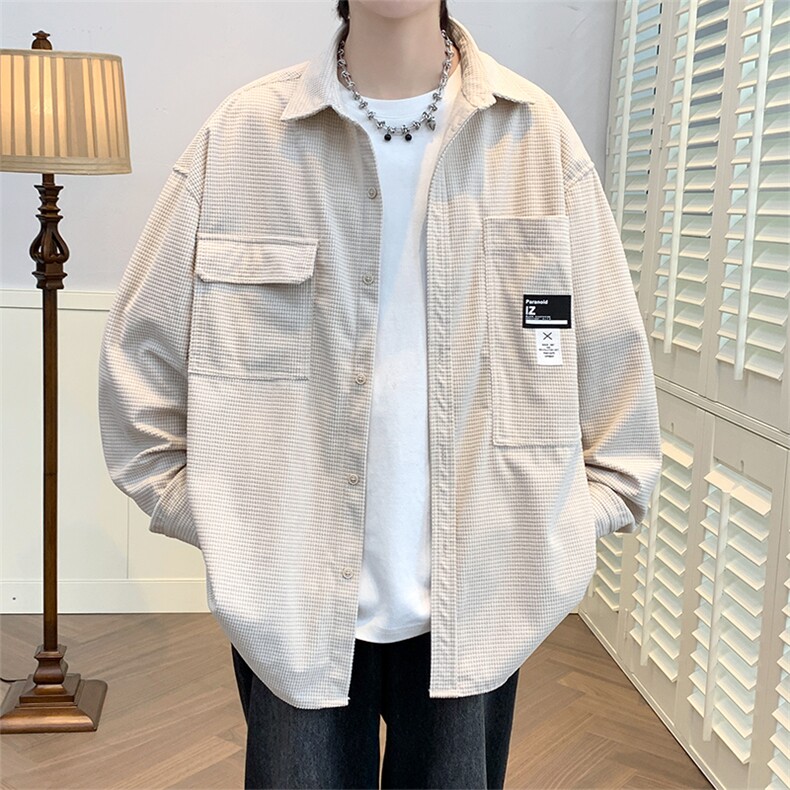 2023春季工装衬衫男潮牌贴标长袖衬衣外套C01P50,男装衬衫,电商A309