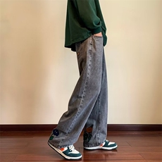 218-1-P45-NK8011新款时尚休闲刺绣潮男百搭牛仔裤，男装牛仔裤，四季星座218-1