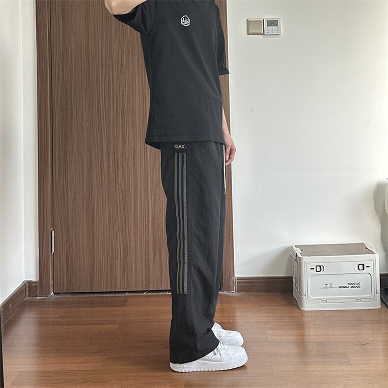 大量现货速干裤男春夏季薄款松紧抽绳直筒微喇休闲裤DY5032-P55,男装休闲裤,电商A178