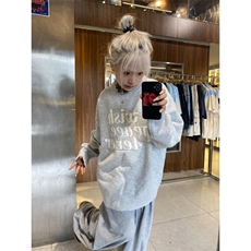 灰色正肩针织毛衣美式显瘦慵懒加厚套头内搭针织衫zzs142P55，男装针织衫/毛衣，电商D256-1(原A064-1)