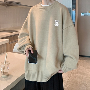 半高领毛衣男士大码针织衫男毛线衣男 M18292-P45 加绒款-P65图片
