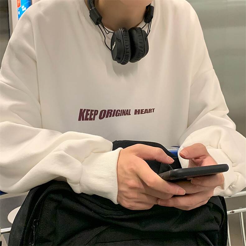 S6071-P35春季圆领卫衣男大码韩版宽松长袖外套男,男装卫衣,电商A040