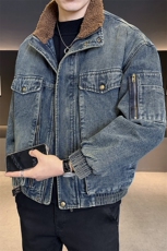 备货万件主推加绒牛仔外套男保暖加厚夹克男外套B317/J618/P175，男装工装外套，电商B317