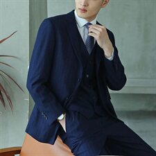 XL-9XL男士西服套装加肥加大码男婚礼西装条纹二件套190款，男装西服套装，星座802