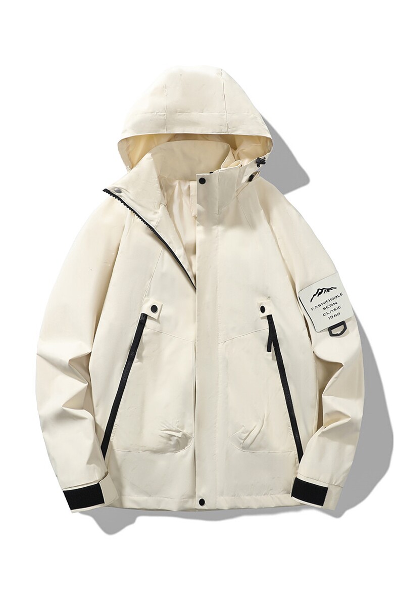 新品男士山系风连帽工装外套冲锋衣男女防风户外登山服518-P38,男装夹克,星座1403A
