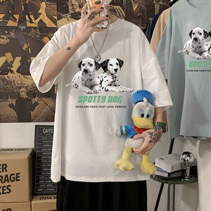 YT26263-P30亚短袖t恤男大码五分袖男宽松七分袖海报风
