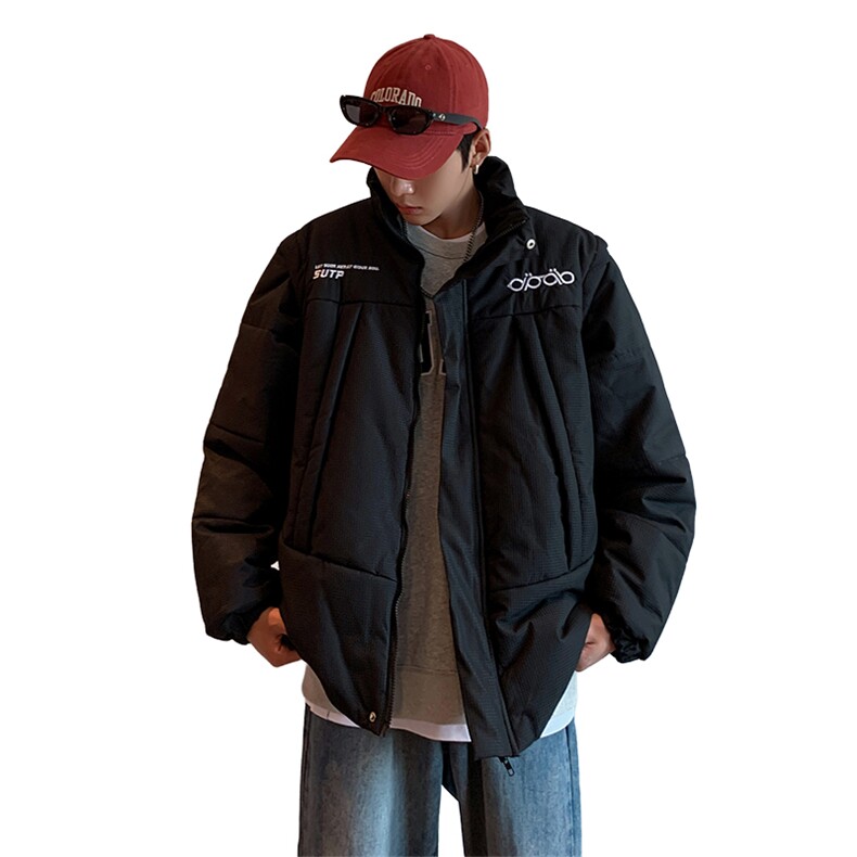 oversize可拆卸棉衣棉服2025冬季新款潮情侣装立领加厚C520-90,男装棉衣,星座911-2(原星座613-2）