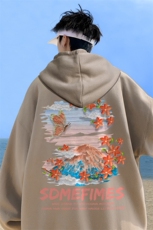 ！秋季重磅宽松大码港风水彩花印花连帽卫衣LW113-特p35，男装卫衣，星座508（原C305）
