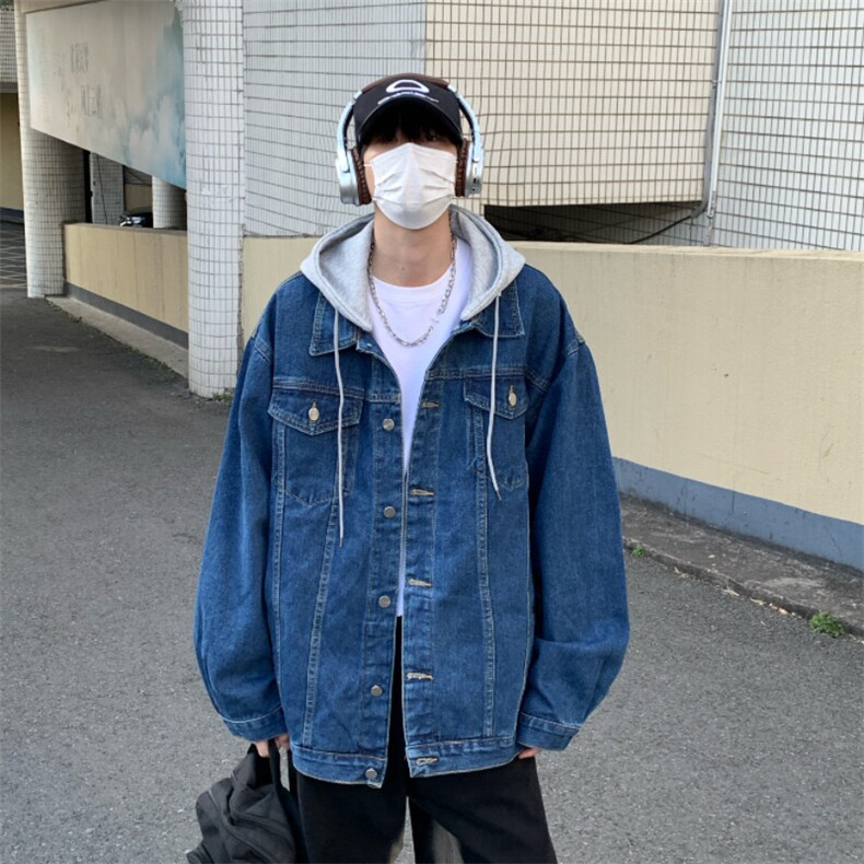 爆爆2025春男士连帽牛仔宽松外套百搭牛仔夹克JK780-P7598,男装夹克,星座1103-3