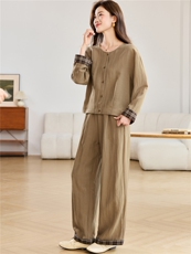 2026春秋季时尚简约大方气质优雅显瘦休闲潮流纯色两件套，女装套装/套裙，独衣靓