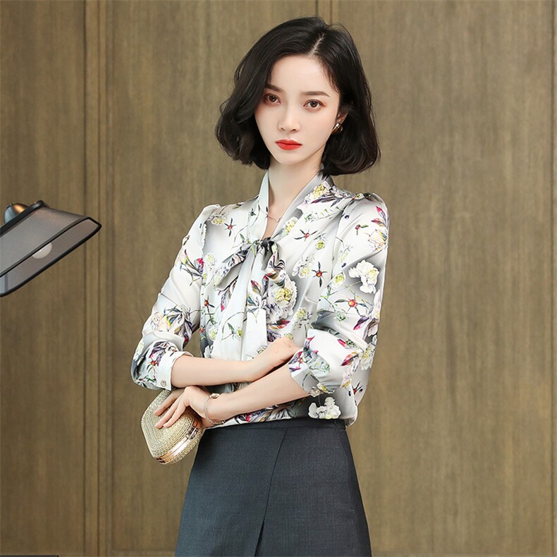 重磅真丝衬衫女长袖2026年新款时尚洋气高端衬衣贵夫人真丝上衣图片