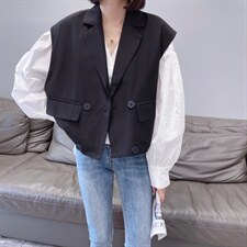 春款马甲，女装马甲，亮金金