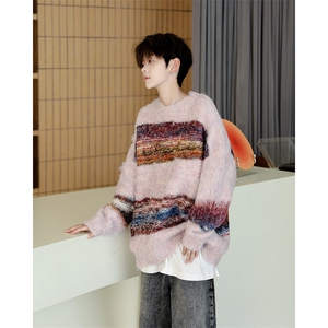B360P65秋装男装毛衣打底衫休闲宽松慵懒风图片