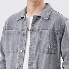 春秋季水洗牛仔夹克男青年街头帅气外套男经典百搭上衣潮A136/P60，男装夹克，星座506