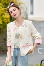 小香风气质轻奢刺绣外套女2026新款春夏薄款防晒蕾丝开衫上衣，女装短外套，艾仟回(原伊仟回)