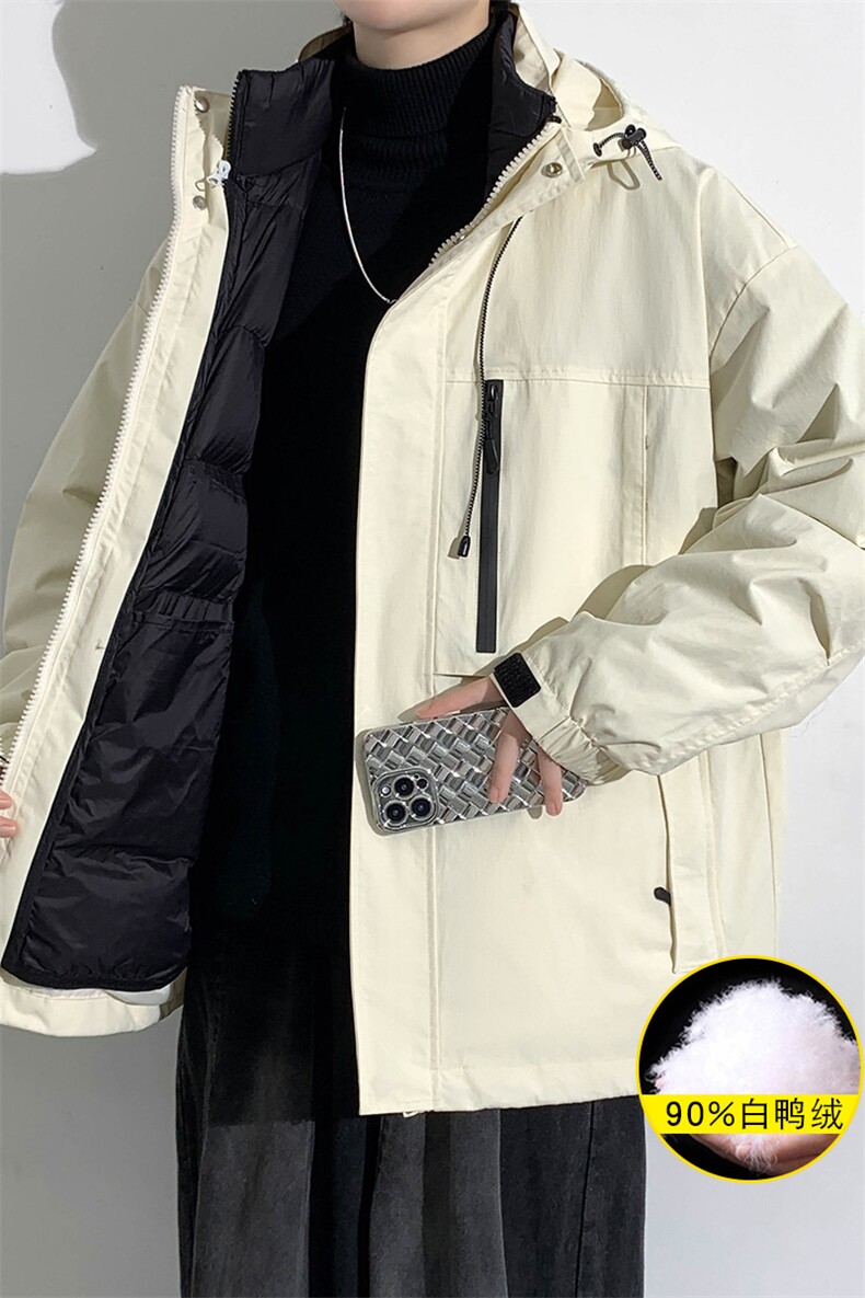 冬上新三合一时尚冲锋衣潮加绒羽绒服外套男女8311-P210控价299,男装羽绒服,电商A441-1