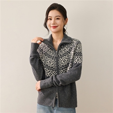 2025年秋季新款百搭费尔岛拉链加厚开衫，女装羊毛衫，慕洵羊绒