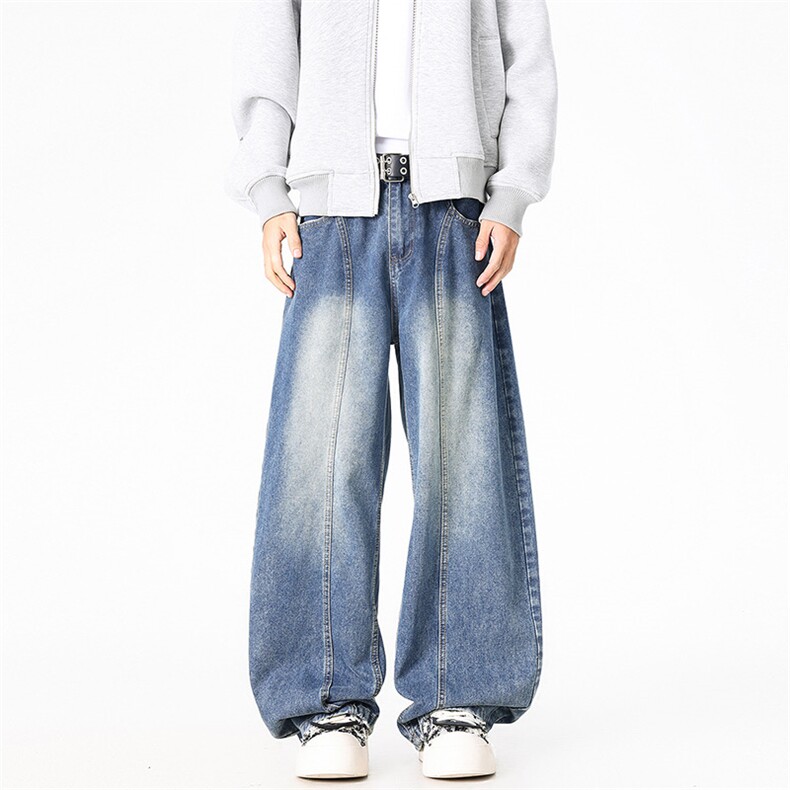 203-6k2598P52～春季新款美式弯刀阔腿牛仔裤，男装牛仔裤，星座203-6(原电商259)