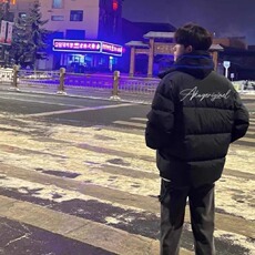 S816-P66美式字母印花加厚高级感立领面包服棉衣外套，男装棉衣，星座617A-2